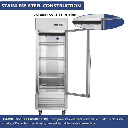 Heavy-Duty Commercial Upright ETL Certified Freezer For Restaurants, Bars, And Supermarkets (SAK01847)