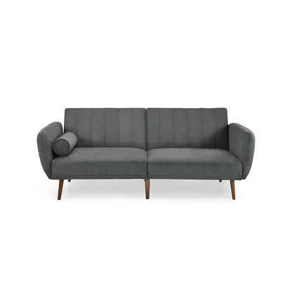 Convertible Futon Sofa Bed Adjustable Couch Sleeper with Wood Legs
