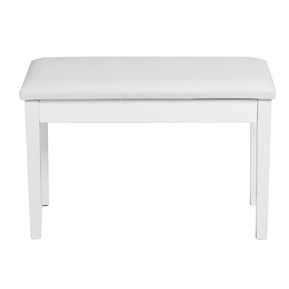 Solid Wood PU Leather Padded Piano Bench Keyboard Seat