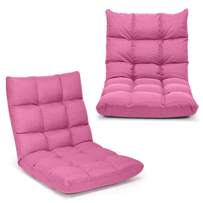 14-Position Adjustable Folding Lazy Gaming Sofa