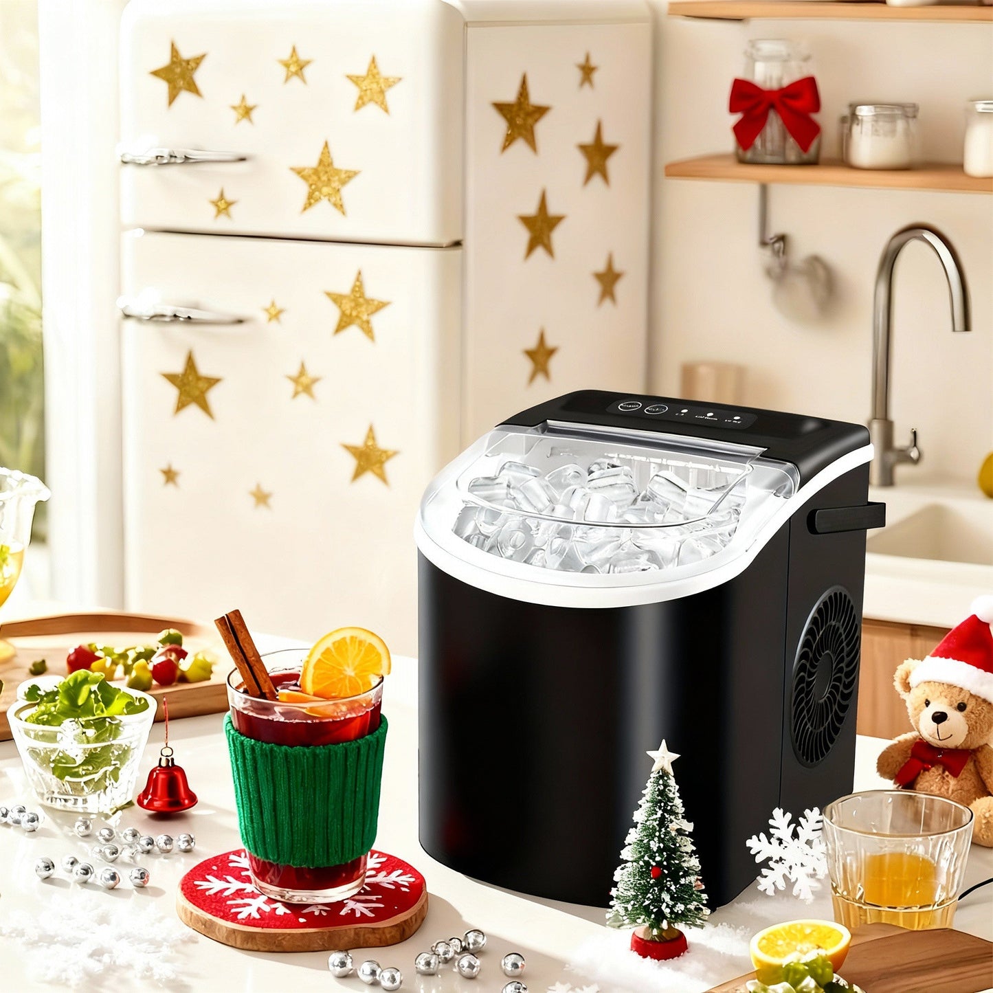 Portable Countertop Ice Maker Machine – Fast Ice Making, 2 Ice Sizes
