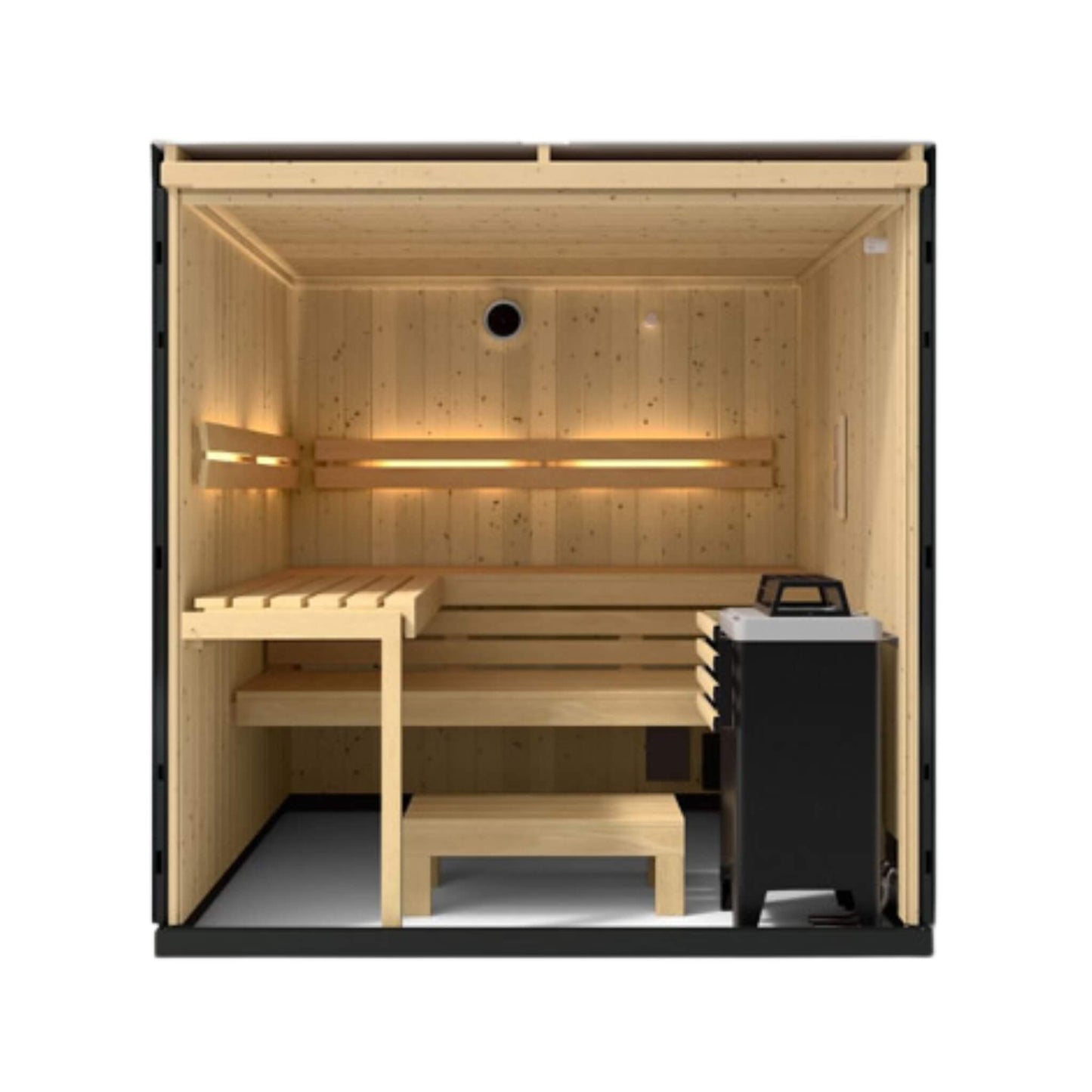 Kohler C1 Indoor Graphite Gray Freestanding Alcove Design Sauna Kit (SAK93182)