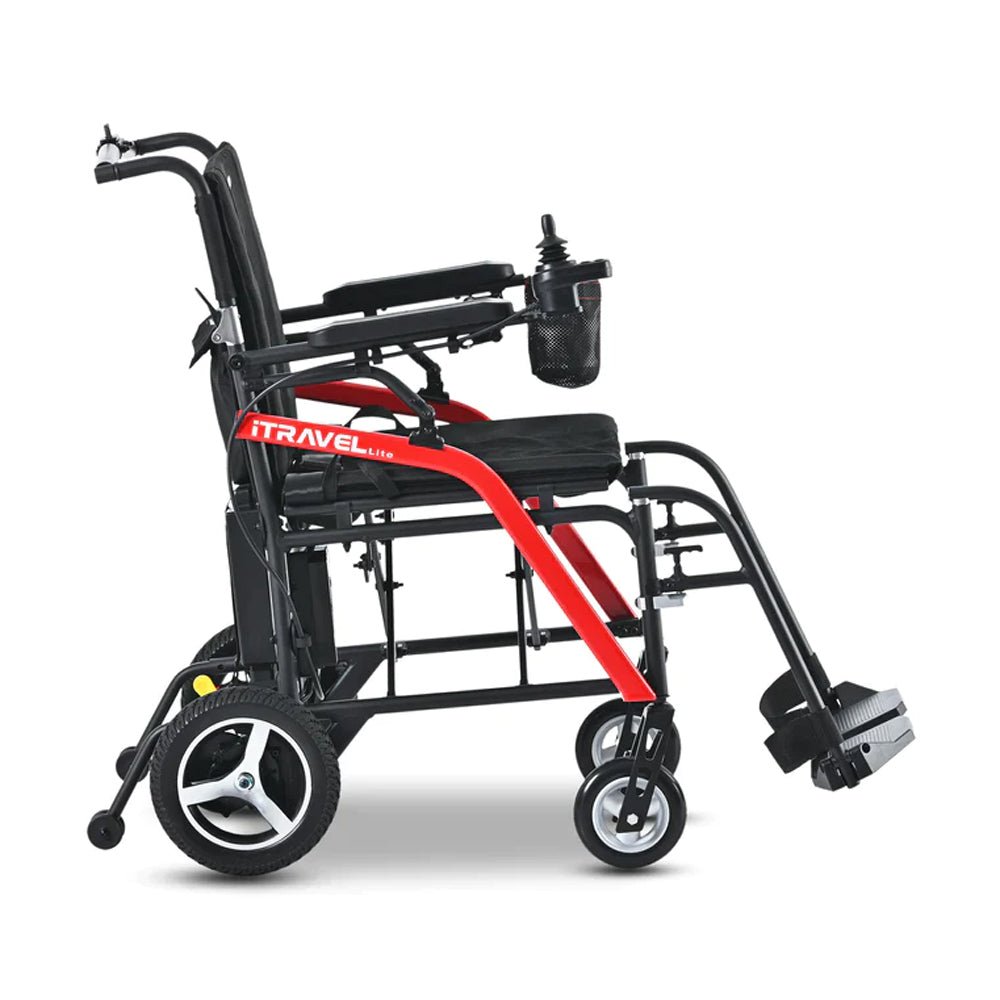 Metro Mobility iTravel Lite 24V/10AH 200W Premium Portable Folding Power Wheelchair, 220LBS (SAK97362)