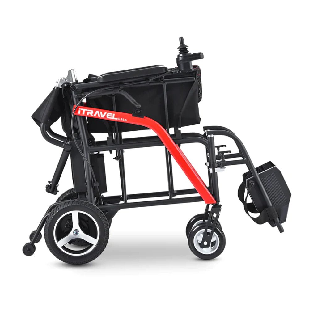 Metro Mobility iTravel Lite 24V/10AH 200W Premium Portable Folding Power Wheelchair, 220LBS (SAK97362)