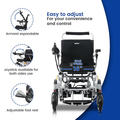 Metro Mobility iTravel Plus 360W Electric Mobility Scooter, 300LBS (SAK92615)