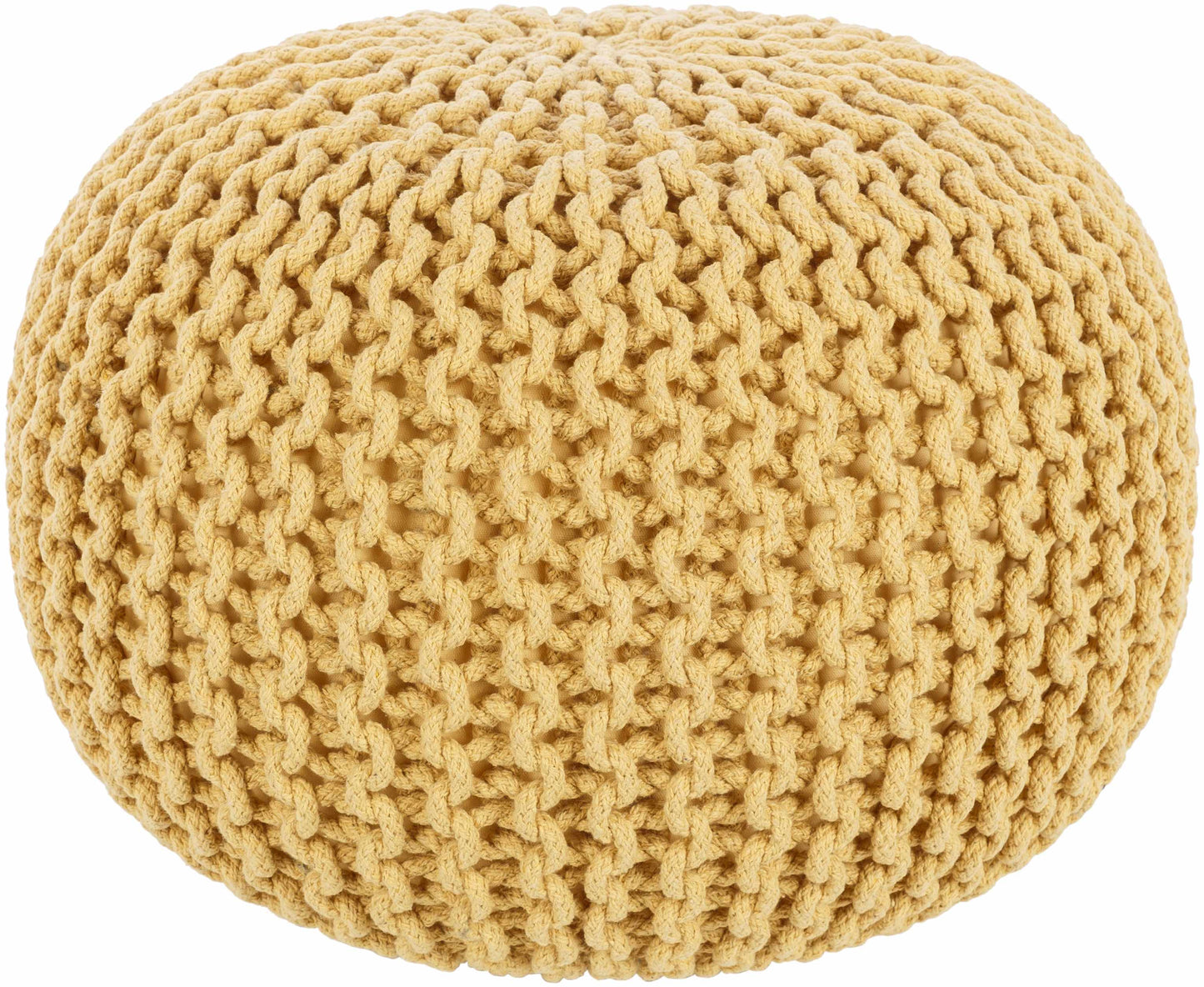 Yablanitsa Orange Knitted Pouf