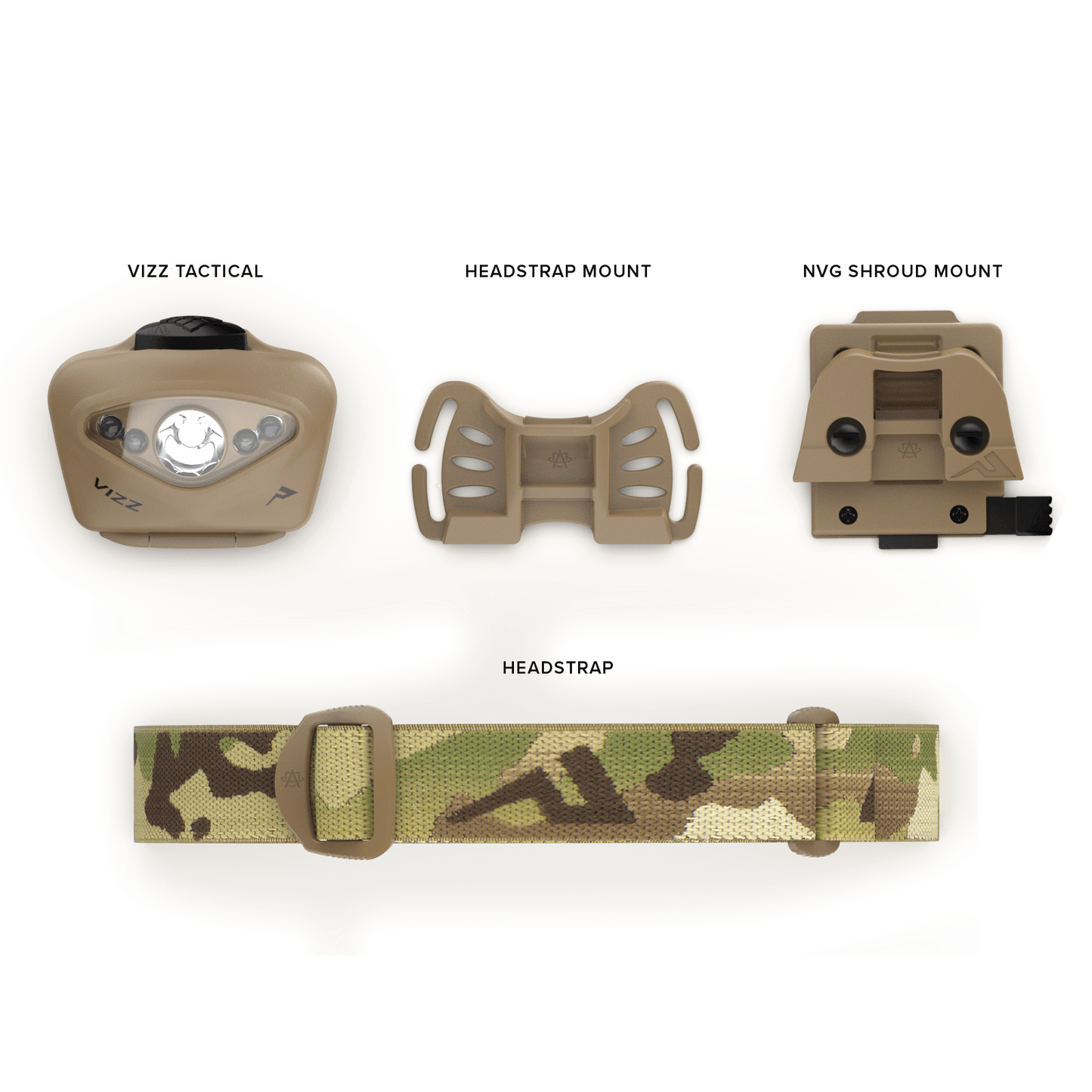 Princeton Tec Vizz Tactical MPLS | 550 Lumens Headlamp | Made in USA