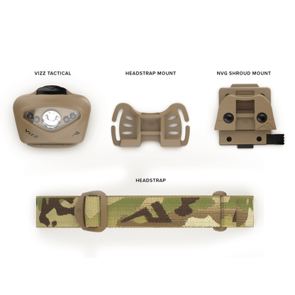Princeton Tec Vizz Tactical MPLS | 550 Lumens Headlamp | Made in USA