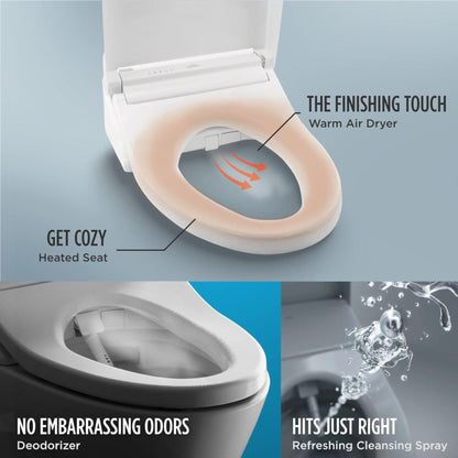 [MW7763084CSFG.10#01] TOTO Drake 1.6 GPF ELongated Chair Height Toilet With C5 Soft Close Bidet Seat (SAK71312)