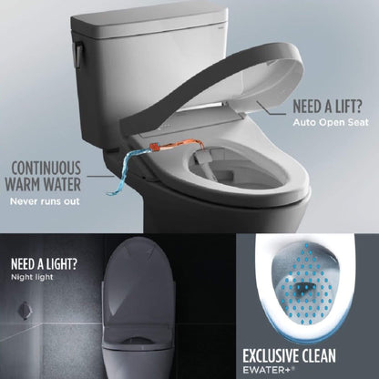[MW7864736CEG#01] TOTO Drake 1.28 GPF Tornado Flush Toilet With Washlet S7A Bidet Seat (SAK56130)