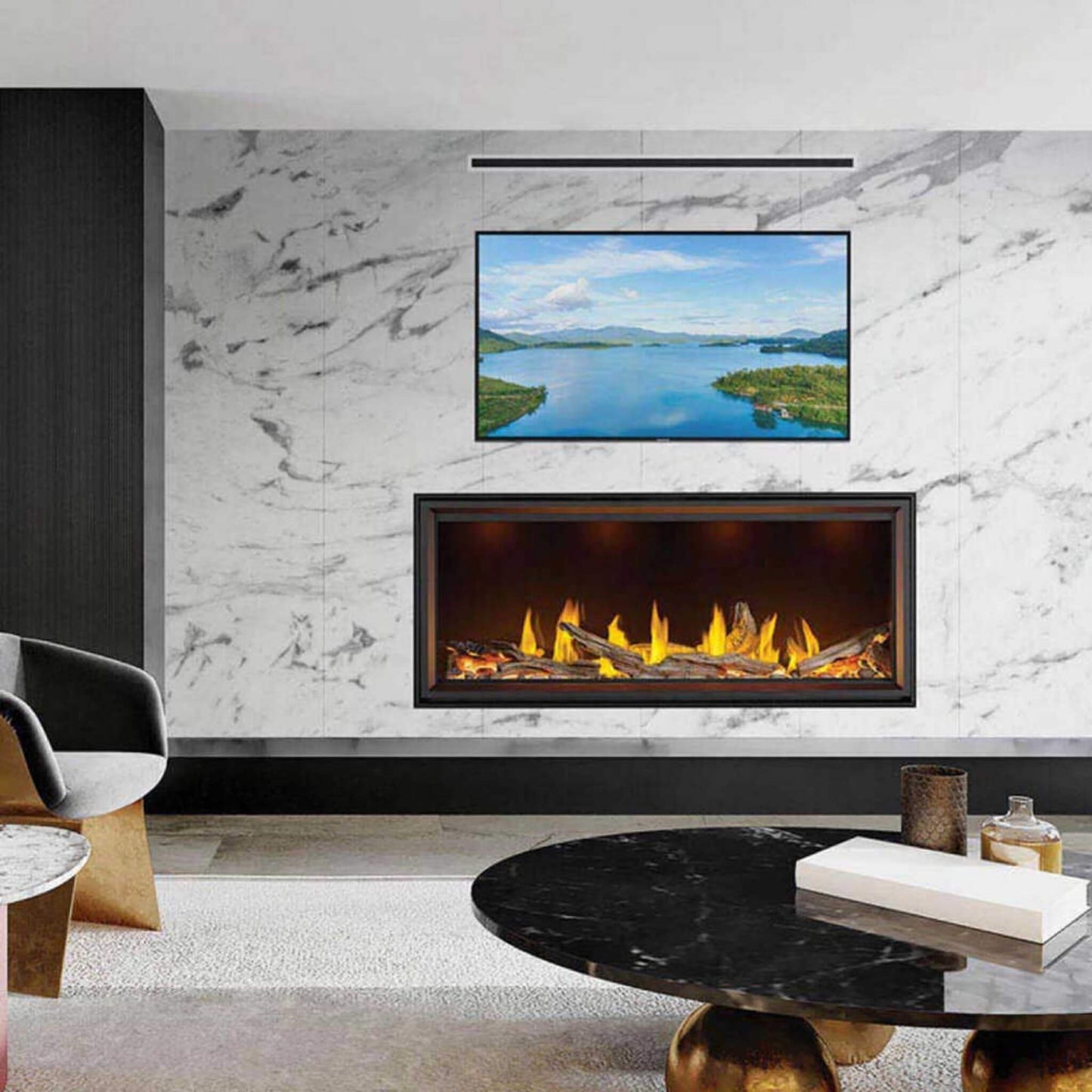 Napoleon Tall Linear Vector Direct Vent Natural Gas Fireplace With Remote Control [TLV50/62/74N] (SAK58256)