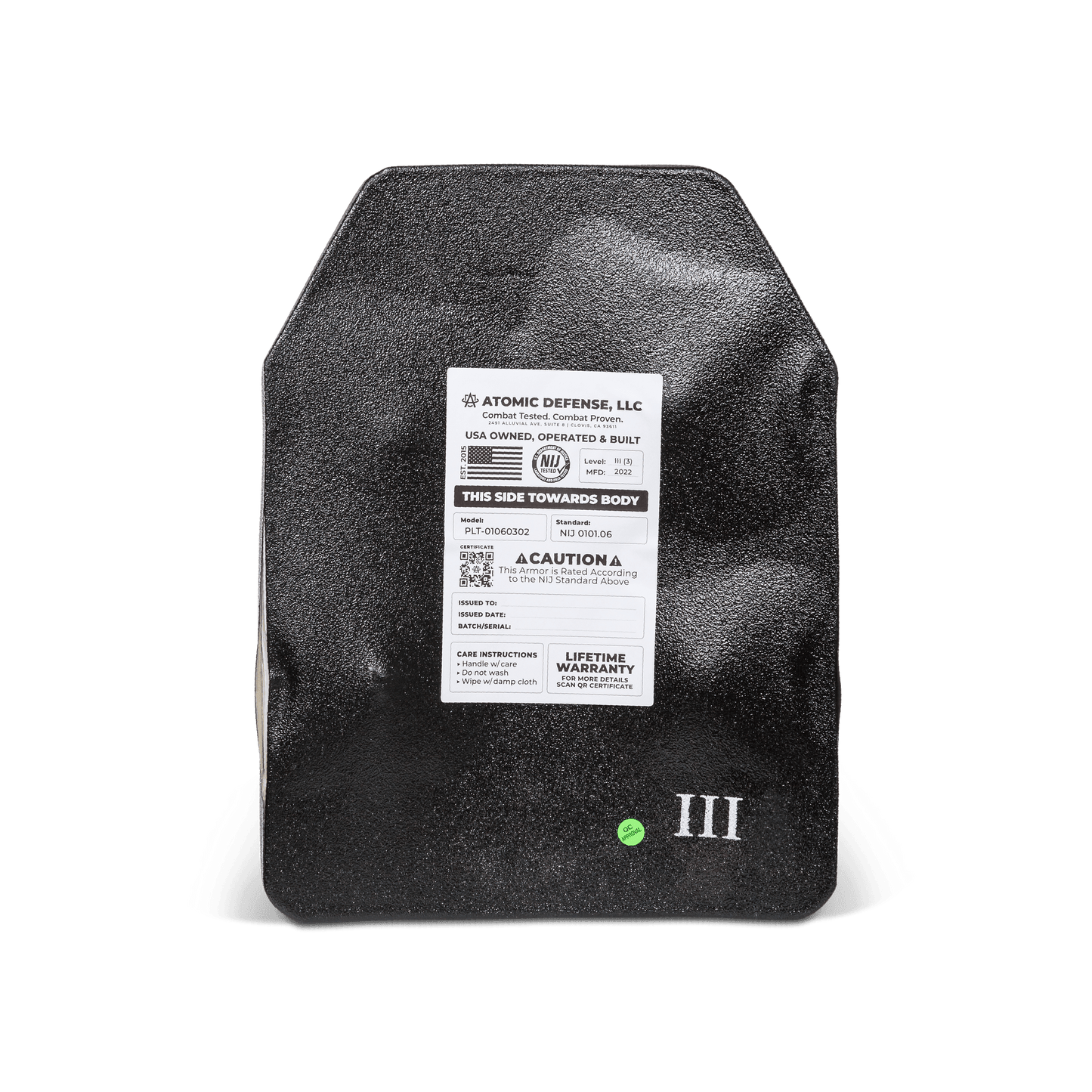 NIJ Level III+ Body Armor Plate | ESAPI | Light-weight