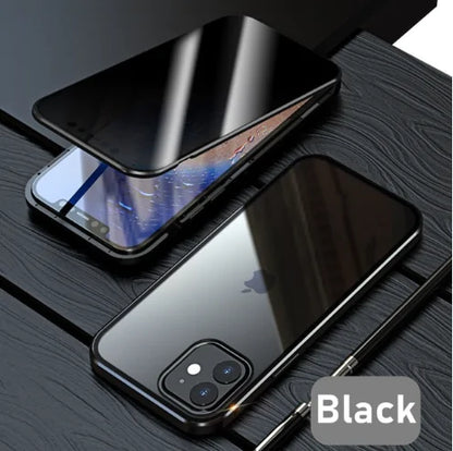 Glass Privacy Metal Phone Case iphone