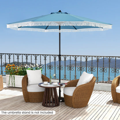 9 FT Patio Umbrella with Sun-Protective Canopy for Patio Garden Pool