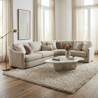 Siari Solid Oatmeal Shag Rug