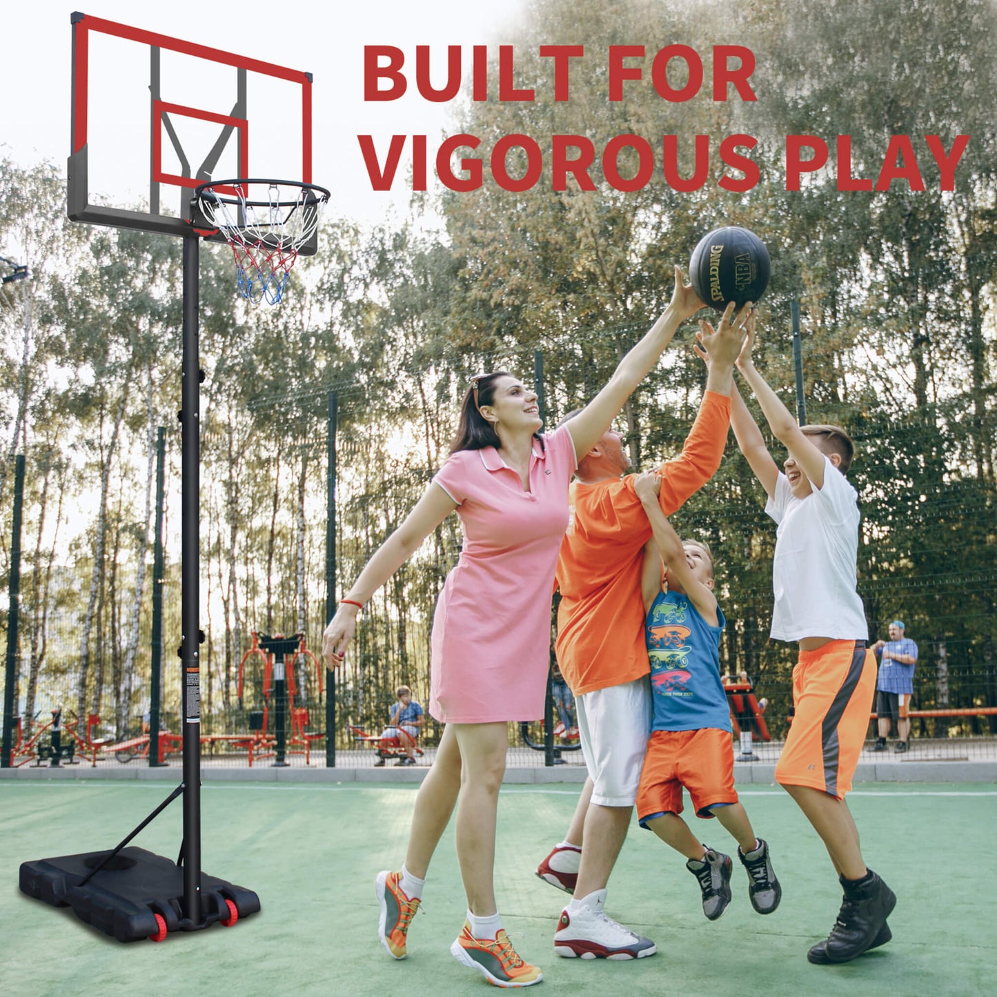 Premium 10FT Outdoor Portable Adjustable Basketball Hoop With Wheels (SAK31961)