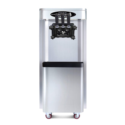 Premium Commercial Vertical 2000W 3-Flavor Soft Ice Cream Machine With Dual 6L Hoppers, 25-30L/H (SAK93406)