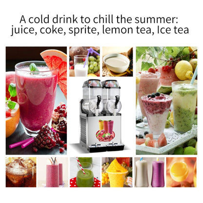 Premium Stainless Steel Margarita Frozen Drink Double Tank Slushy Maker Machine, 30L (SAK48253)