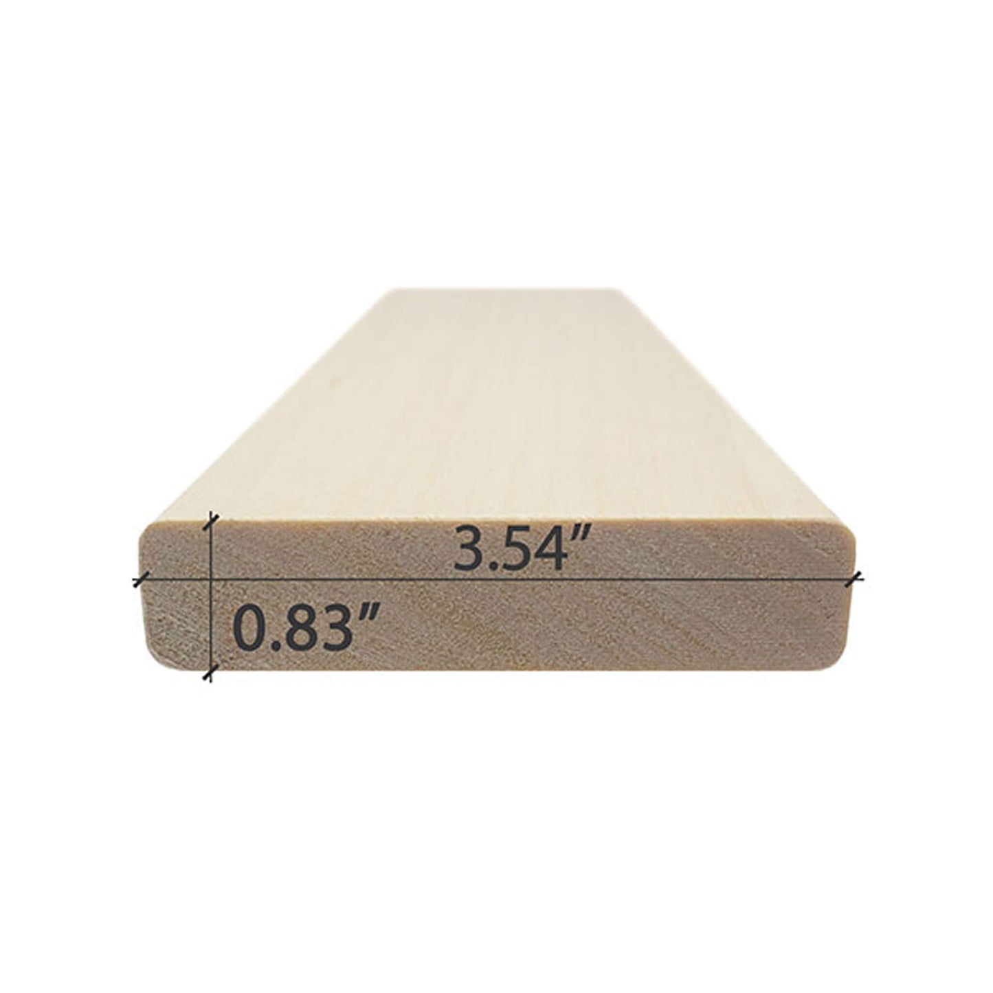 Prosaunas Aspen 1X4 S4SEE SHP Sauna Bench Wood With Smooth 4 Sides Eased Edges [Untreated] (SAK67392)