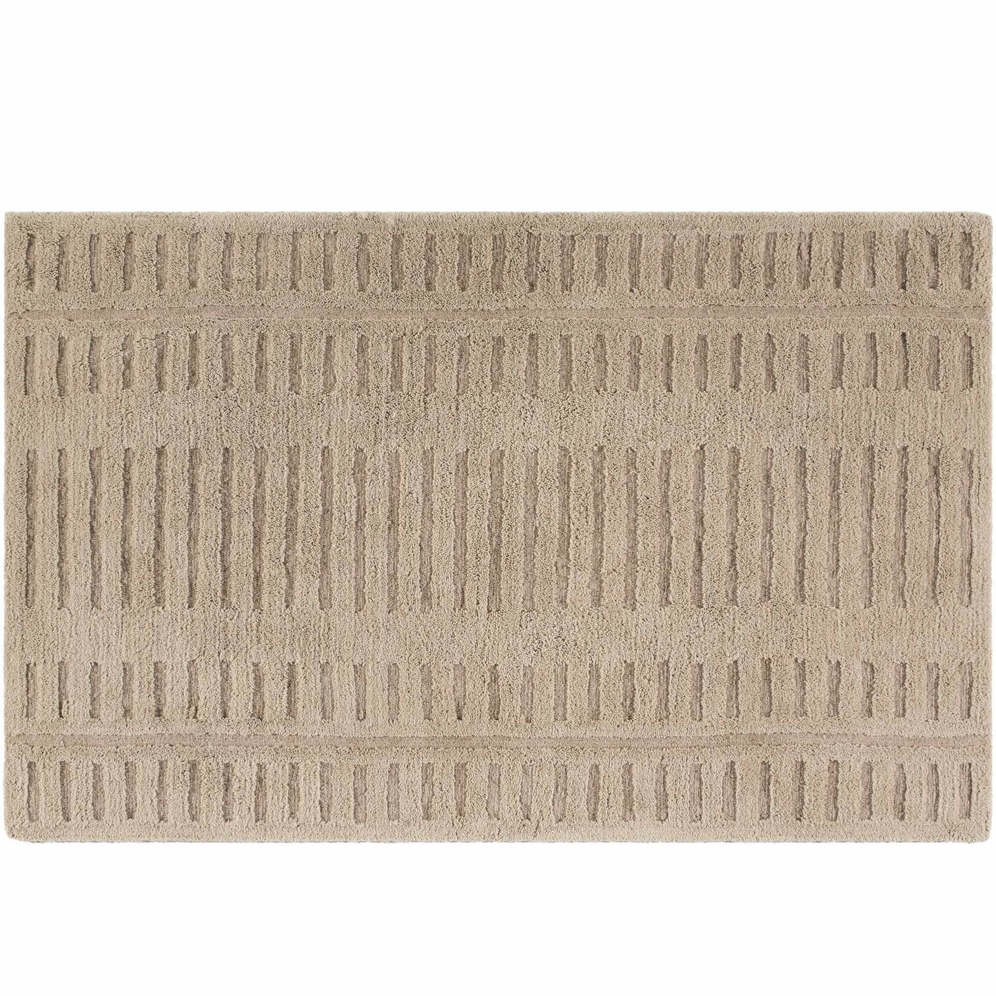 Washable Handmade Wool Rug - Brown - Clearance