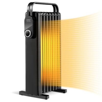 1500W Electric Space Heater Oil Filled Radiator Heater with Foldable Rack