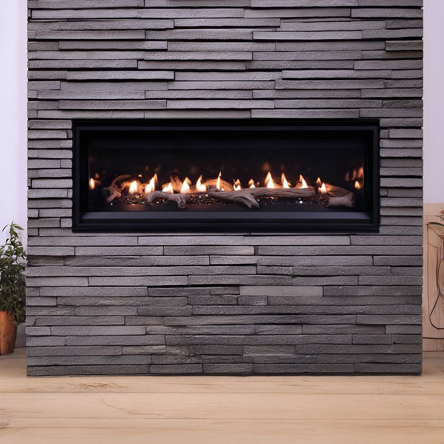 Superior Fireplaces DRL2000 55-Inch Linear Direct Vent Natural Gas Fireplace With Sceen Barrier [DRL2055TEN] (SAK42051)