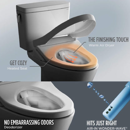 [SW4736AT40#01] TOTO S7A Washlet Elongated Bidet Toilet Seat With EWater And Auto Open/Close Contemporary Lid (SAK54823)