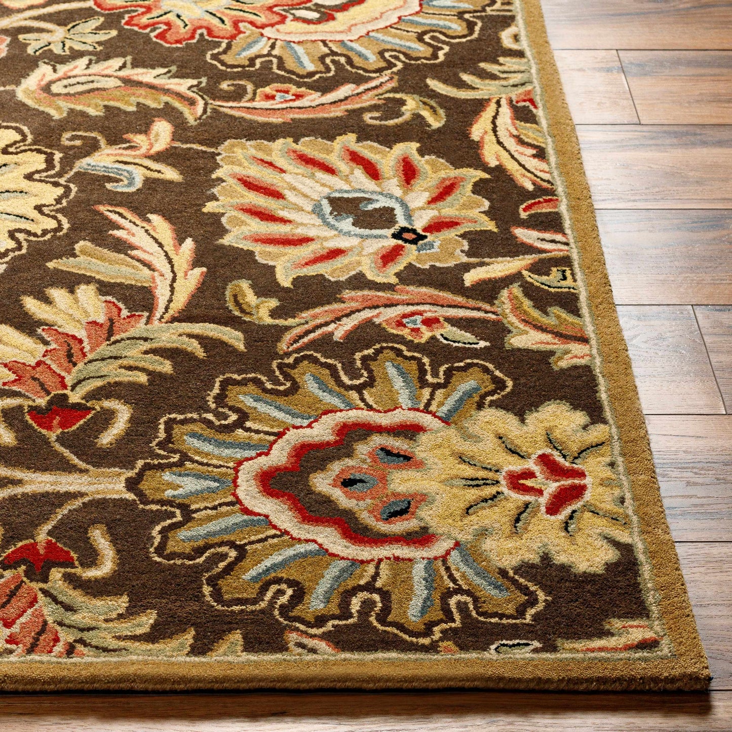 Chesterton 1028 Hand Tufted Brown Wool Rug